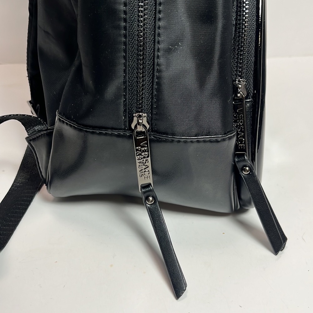 Versace Parfums Black Backpack Bag Gem